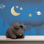 Papel de Parede Infantil Céu Estrelado