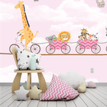 Papel de Parede Menina Girafinha