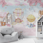 Papel de Parede Menina Balões da Fantasia