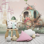 Papel de Parede Menina Divertindo no Castelo