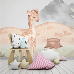 Papel de Parede Menina Safari Encantado com Flores