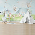 Papel de Parede Menino Animais Divertindo