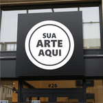 Placa de ACM com sua arte para fachada 