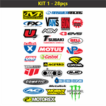 Kit Stikers Moto/ Carro 28pcs