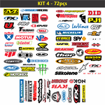 Kit Stikers Moto/ Carro 72pçs