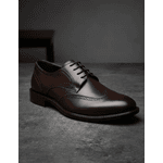Sapato Social Brogue em Couro Café