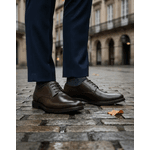 Sapato Social Derby em Couro Café