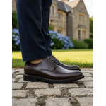 Sapato Social Derby em Couro Café