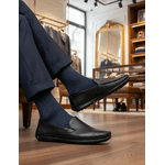 Mocassim Tamanho Especial Dakota Couro Preto