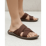 Chinelo Transpassado Tamanho Grande Couro Terracota