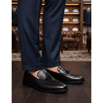 Mocassim Loafer Social Russia Bambolim Couro Preto