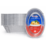 Bandeja Alumínio Assadeira Oval 4000 ml - Caixa 12 unidades 