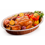 Bandeja Alumínio Assadeira Oval 7000 ml - Caixa 12 unidades