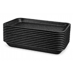 Bandeja de Isopor Preta R3 C/ Absorção - 400 unidades