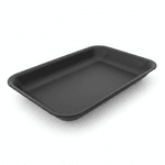 Bandeja de Isopor Preta R2 S/ Absorção - 400 unidades