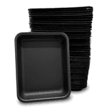 Bandeja de Isopor Preta R2 S/ Absorção - 400 unidades