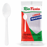Colher Master Branca 18 cm - 25 unidades