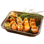 Bandeja De Alumínio Retangular 1150ml Com Tampa 
