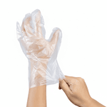 Luva de Plástico Descartável - 100 unidades