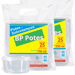 Kit Pote Redondo 750ml C/ Tampa - RIOPLASTIC