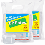 Kit Pote Redondo 140 ml C/ Tampa - RIOPLASTIC