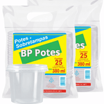 Kit Pote Redondo 380 ml C/ Tampa - RIOPLASTIC