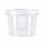 Kit Pote Redondo 250 ml C/ Tampa - RIOPLASTIC