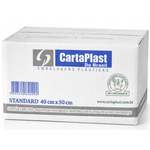 Sacola Plástica 40x50 Branca Standard - Caixa 1.000 unidades - CARTAPLAST 