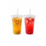 Tampa Plástica Com Furo 440/550 ml - Pacote 100 unidades - RIOPLASTIC