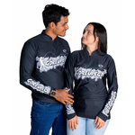 CAMISA DE PESCA GOREUPEGO PRETO KIT CASAL