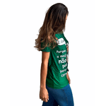 CAMISA FEMININA MANGA CURTA AGROPIL VERDE GOLA PADRE Ô CAROL