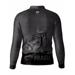 CAMISA DE PESCA LINHA EXTREME PRÓ TUCUNARÉ DA PATRIA PRETA UNISSEX TRADICIONAL