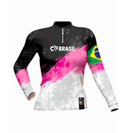 CAMISA DE PESCA LINHA EXTREME PRÓ ROSA DE AÇO FEMININA