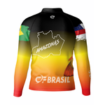 CAMISA DE PESCA LINHA EXTREME PRÓ AMAZÔNIA AMARELA UNISSEX TRADICIONAL