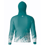 CAMISA DE PESCA LINHA EVOLUTION COM CAPUZ E BUFFER TURQUEZA UNISSEX TAMANHO TRADICIONAL