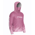 CAMISA DE PESCA LINHA EVOLUTION COM CAPUZ E BUFFER ROSA TAMANHO TRADICIONAL