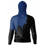 CAMISA DE PESCA LINHA EVOLUTION COM CAPUZ E BUFFER AZUL COM PRETO UNISSEX TAMANHO TRADICIONAL