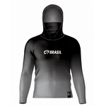 CAMISA DE PESCA LINHA EVOLUTION COM CAPUZ E BUFFER DEGRADE CINZA UNISSEX TAMANHO TRADICIONAL