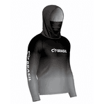 CAMISA DE PESCA LINHA EVOLUTION COM CAPUZ E BUFFER DEGRADE CINZA UNISSEX TAMANHO TRADICIONAL