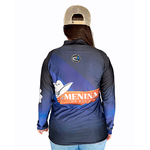 CAMISA FEMININO MANGA LONGA MENINA DA ROÇA AZUL