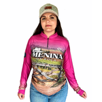 CAMISA FEMININO MANGA LONGA MENINA DA ROÇA ROSA PORTEIRA SEM CARICATURA