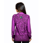 CAMISA FEMININA C.F BRASIL CAMUFLADO ROXO