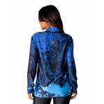 CAMISA FEMININA C.F BRASIL NEBULOSA AZUL