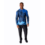 CAMISA MASCULINA C.F BRASIL NEBULOSA AZUL