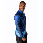 CAMISA MASCULINA C.F BRASIL NEBULOSA AZUL