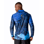 CAMISA MASCULINA C.F BRASIL NEBULOSA AZUL