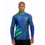 CAMISA MASCULINA C.F BRASIL FUSÃO GRAFICA AZUL COM VERDE