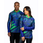 CAMISA KIT CASAL C.F BRASIL FUSÃO GRAFICA AZUL COM VERDE