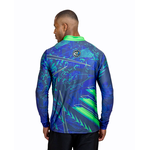 CAMISA MASCULINA C.F BRASIL FUSÃO GRAFICA AZUL COM VERDE