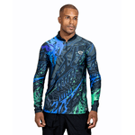 CAMISA MASCULINA C.F BRASIL FRAGMENTO LINEAR AZUL